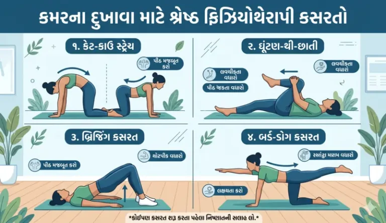 કમરના દુખાવા માટે શ્રેષ્ઠ ફિઝિયોથેરાપી કસરતો