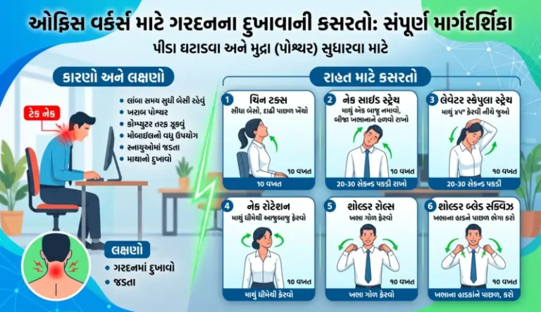ઑફિસ વર્કર્સ માટે ગરદનના દુખાવાની કસરતો