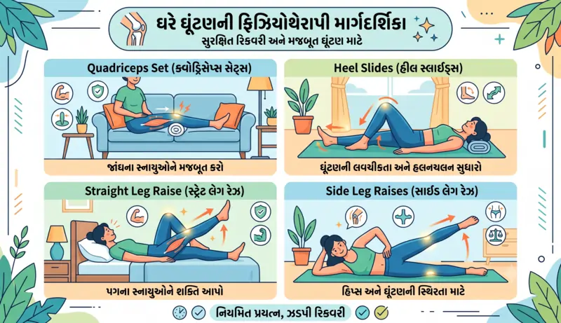 ઘરે ઘૂંટણની ફિઝિયોથેરાપી કેવી રીતે કરવી