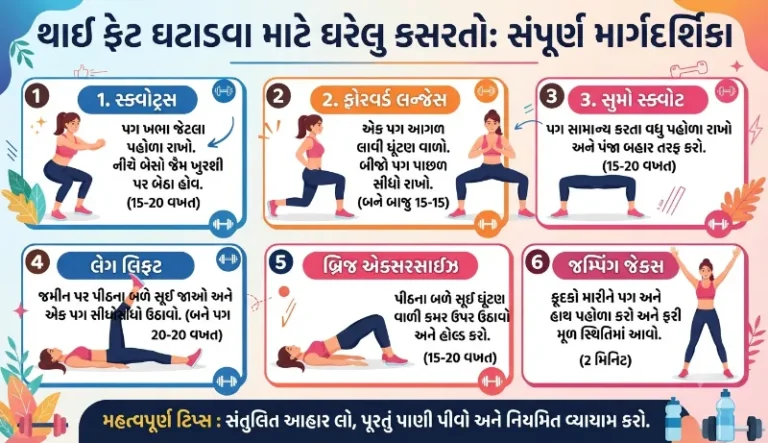 થાઈ ફેટ ઘટાડવા માટે ઘરેલુ કસરતો