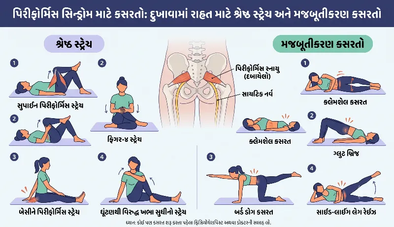પિરીફોર્મિસ સિન્ડ્રોમ માટે કસરતો