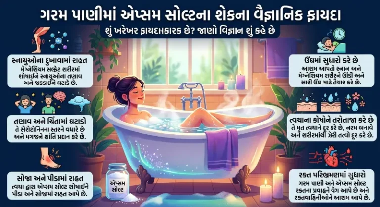 ગરમ પાણીમાં એપ્સમ સોલ્ટ નાખીને શેક કરવાના વૈજ્ઞાનિક ફાયદા શું ખરેખર ફાયદાકારક છે