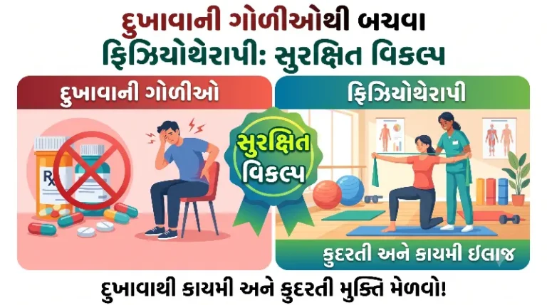 દુખાવાની ગોળીઓથી બચવા ફિઝિયોથેરાપી સુરક્ષિત વિકલ્પ