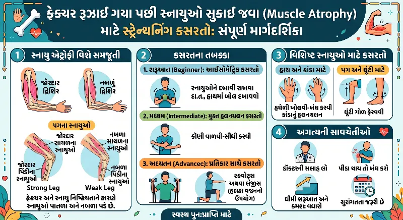 ફ્રેક્ચર પછી Muscle Atrophy માટે સ્ટ્રેન્થનિંગ કસરતો સંપૂર્ણ માર્ગદર્શિકા