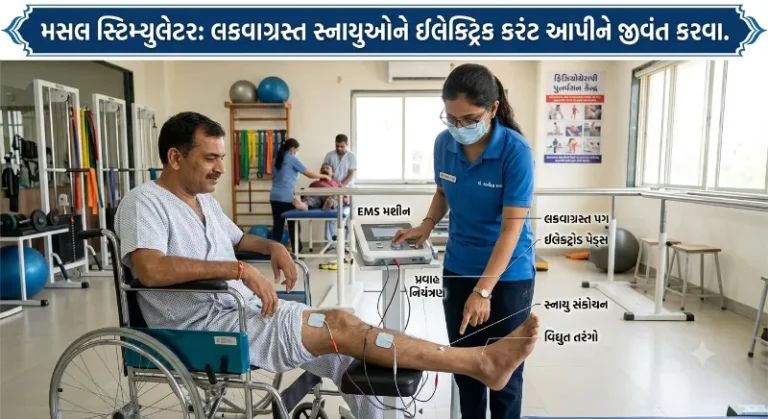 મસલ સ્ટિમ્યુલેટરથી લકવાગ્રસ્ત સ્નાયુની સારવાર