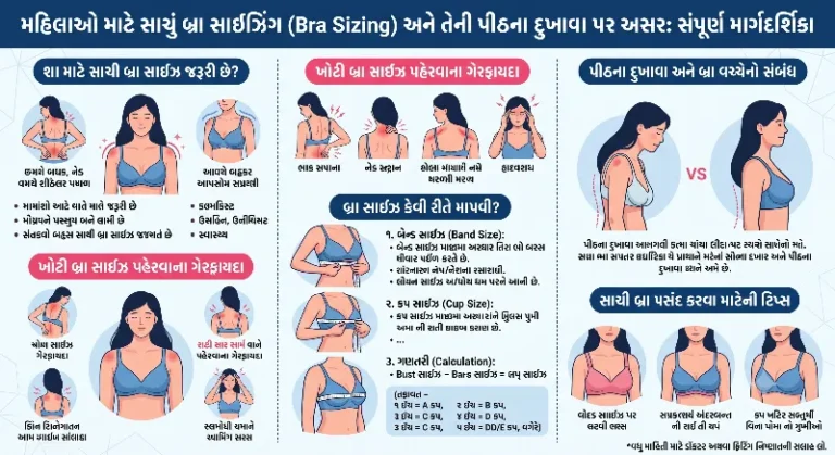 મહિલાઓ માટે સાચું બ્રા સાઈઝિંગ અને પીઠના દુખાવા પર અસર
