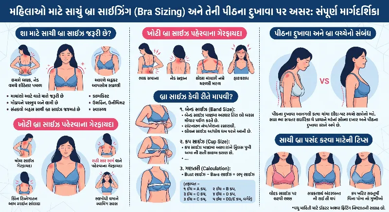 મહિલાઓ માટે સાચું બ્રા સાઈઝિંગ અને પીઠના દુખાવા પર અસર