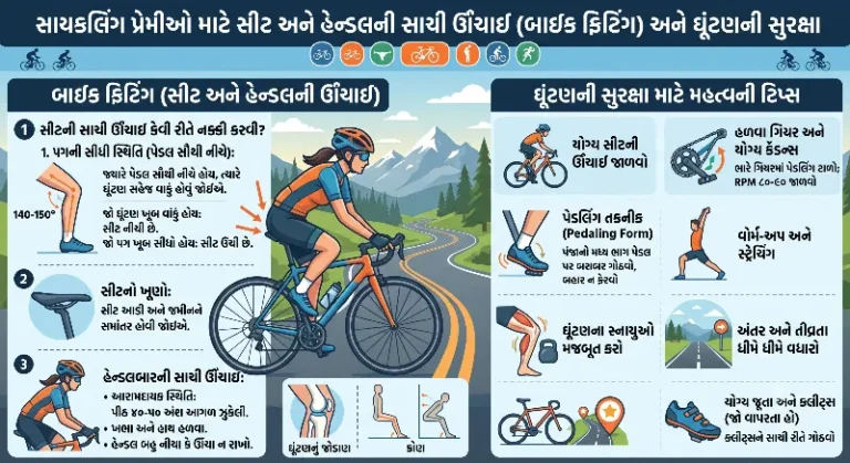 સાયકલિંગમાં સીટ અને હેન્ડલની સાચી ઊંચાઈ Bike Fittingથી ઘૂંટણની સુરક્ષા