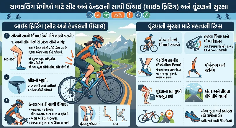 સાયકલિંગમાં સીટ અને હેન્ડલની સાચી ઊંચાઈ Bike Fittingથી ઘૂંટણની સુરક્ષા