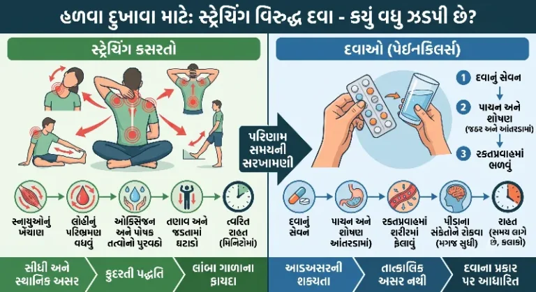 હળવા દુખાવા માટે સ્ટ્રેચિંગ કસરતો દવાઓ કરતાં પણ વધુ ઝડપી પરિણામ કેવી રીતે આપે છે
